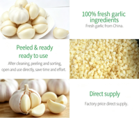 Ail entier congelé IQF certifié HALAL, ail pelé en vrac, vente en gros, ail blanc de Chine, exportation