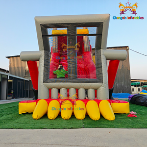 Grand château gonflable commercial personnalisé <span class=keywords><strong>Bulldozer</strong></span> Chariot élévateur Tracteur avec toboggan gonflable pour enfants et adultes - Product Image 4