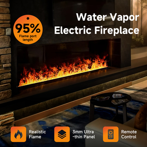Chimenea Eléctrica Inteligente 3D de Vapor de Agua con Atomizador, Control Remoto y LED - Product Image 4
