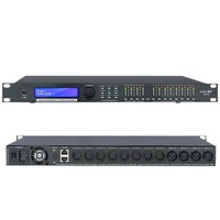 HuiDu DP46 Procesador de Audio Digital Profesional, Sistema de Gestión de Altavoces DSP Matrix, Metálico, 4/8 Canales, Montaje en Rack, Cableado/Inalámbrico, 31 Bandas