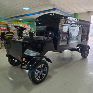 Cercueil électrique populaire à batterie, chariot funéraire élégant, noir, à vendre - Product Image 2