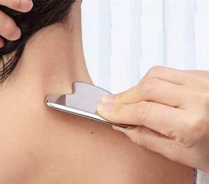 Free Logo Custom <strong>Stainless</strong> <strong>Steel</strong> Gua Sha Facial Massager Body <strong>Face</strong> <strong>Massage</strong> Therapy Tool for Pain Relief Scrapping - Product Image 4