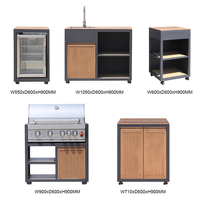 Système de cuisine BBQ modulaire en aluminium de haute qualité, adapté aux hôtels, complexes hôteliers, patios et rassemblements en plein air