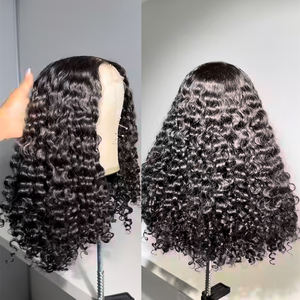 Perruque Loose Deep Wave indienne crue de 30 pouces, commande en gros en ligne, perruque de cheveux humains Full Lace Wig 180 Density 13X6 Deep Wave Lace Front Wig - Product Image 3