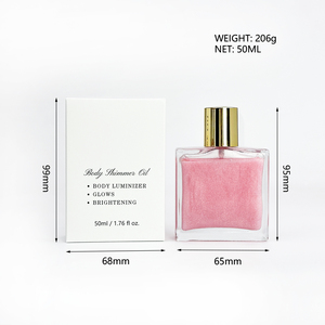 Huile corporelle scintillante vegan personnalisable MLM pour un éclat de la peau, de haute qualité, éclaircissante, nourrissante, illuminateur visage et corps - Product Image 1