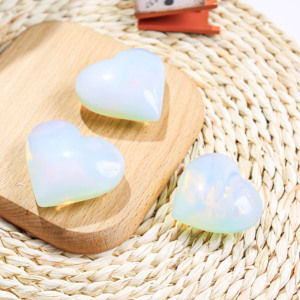 หินโอปอลรูปหัวใจขัดเงาสำหรับขายส่ง เหมาะสำหรับเป็นของขวัญตามหลักฮวงจุ้ย - Product Image 4