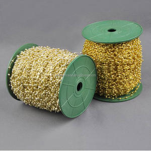 Perles pour arbre de noël à suspendre, couleur or et argent, plateau de 6mm, vendu par brin de <span class=keywords><strong>25m</strong></span>, nouvelle collection - Product Image 6