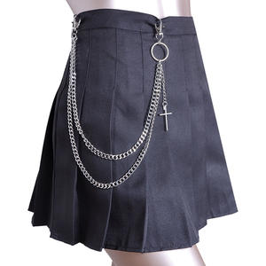 Waist <b>Chain</b> Double Layer Metal <b>Cross</b> Pendant Zinc Alloy Hip Hop Daily Wear Accessory Unisex - Product Image 1