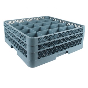 Cesta para lavavajillas <span class=keywords><strong>de</strong></span> cocina comercial con 25 compartimentos, bandeja <span class=keywords><strong>de</strong></span> plástico para lavavajillas, estante completo para copas <span class=keywords><strong>de</strong></span> vino tinto - Product Image 1