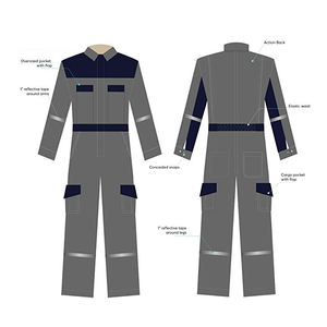 防火安全作業用通気性耐火性防毒服服スーツ帯電防止カバーオール溶接FRC FR - Product Image 5