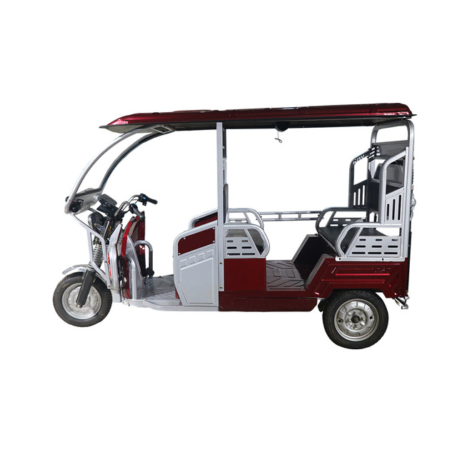 Electric 4-Passenger Open Body Tricycle 60V Battery-Powered Rickshaw Public Transport 400kg Payload >1000W Low Maintenance