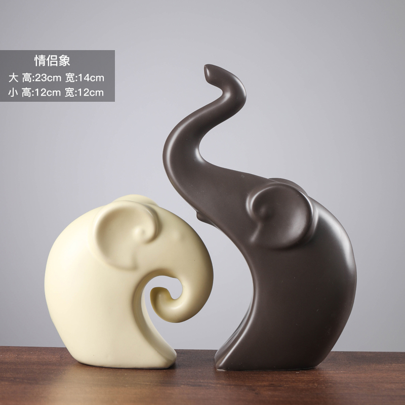 Couple d'éléphants [mat]