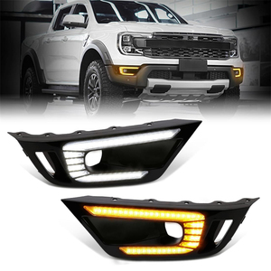 <span class=keywords><strong>LED</strong></span> ban ngày Chạy ánh sáng cho Ford Ranger Raptor 2022 2023 2024 đèn sương mù màu sắc kép DRL với bóng đèn <span class=keywords><strong>LED</strong></span> sương mù đèn dây khai thác - Product Image 1