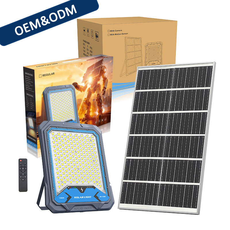 Remote Control 200W 400W 600W 1000W 1500W Motion Sensor Solar LED Aluminum Outdoor Flood Light for Energy-Saving Garden Lighting