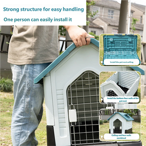Outdoor <strong>Dog</strong> House for Medium-Sized <strong>Dogs</strong> Rainproof Cold-Resistant Sunproof <strong>Heat</strong>-Insulating Sturdy Durable Cage for <strong>Dogs</strong> 60 - Product Image 3