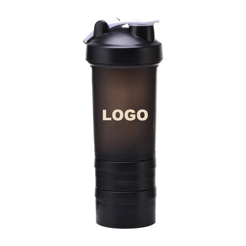 Пользовательский логотип, без БФА, блендер, бутылка для воды с чехлом для таблеток, шейкер для протеина в тренажерном зале с смешивающим шариком