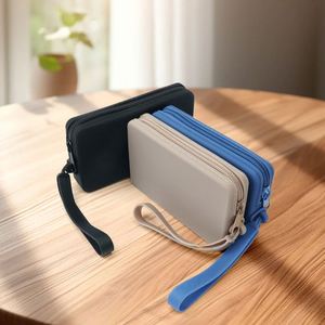 Silicone Storage Bag - Waterproof Portable <b>Makeup</b> <b>Case</b> with Zipper & Handle for Travel & Daily Use - Product Image 3
