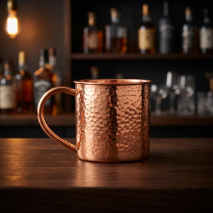 Taza de cobre martillado de 500 ml con tapa |   Vajilla Premium para Moscow Mule, Ideal para Bares, Viajes y Campamentos, Venta al por Mayor - Product Image 3