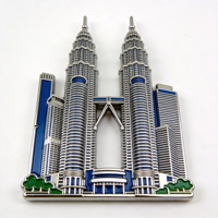 Aimants de réfrigérateur personnalisés en métal durable avec motif Merlion de Singapour, impression par transfert thermique, directement de l'usine, pour souvenirs de voyage de Singapour