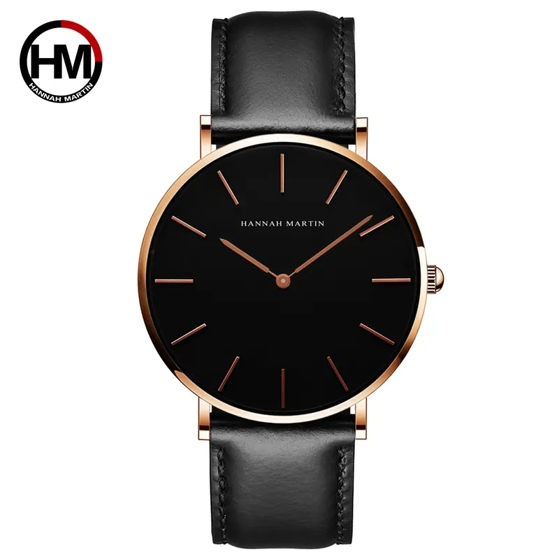 HANNAH MARTIN CH02 Online shopping unisex quartz wrist watches minimalist design analog stylish waterproof ladies men watches