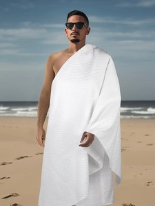 Trực Tiếp Từ Trung Quốc Nhanh Chóng Khô Sợi Nhỏ Ihram Hajj Khăn Màu Rắn Thị Trường Miễn Phí Mở Rộng - Product Image 5