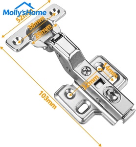 Bisagra Oculta Compacta de Acero Aleado de 26mm con Cierre Suave para Puertas Delgadas de Muebles y Armarios - Product Image 2