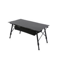 Table de pique-nique pour barbecue extérieur en alliage d'aluminium à hauteur réglable Table de camping IGT avec sac de rangement