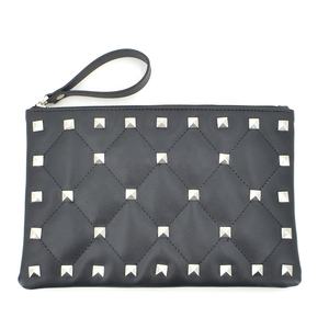 Nero alla moda di cuoio DELL'UNITÀ di elaborazione rivetto pelle di pecora di cuoio DELL'UNITÀ di elaborazione della carta di attesa moneta del raccoglitore della frizione della borsa <span class=keywords><strong>da</strong></span> <span class=keywords><strong>sera</strong></span> borsa borsa <span class=keywords><strong>da</strong></span> polso <span class=keywords><strong>da</strong></span> uomo - Product Image 1