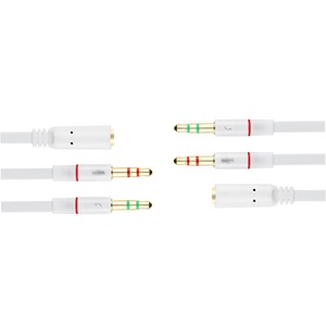 3.5Mm 2 Trong 1 Âm Thanh Lắp Ráp Cáp Overmolded Máy Tính Xách Tay Máy Tính Để Bàn Tai Nghe Micrô Cáp - Product Image 3