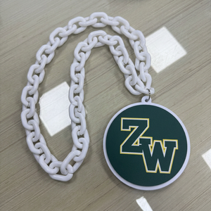 Collar de acrílico colorido personalizado para campeonatos infantiles y juveniles, colgante de espuma EVA 3D multicapa con logo del equipo, cadenas de plástico brillantes para aficionados - Product Image 4