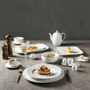Ensemble de plats en porcelaine, service de vaisselle personnalisé, nouveaux <span class=keywords><strong>style</strong></span>, assiettes à crocheter, hôtel, Restaurant, hôtel, livraison gratuite - Product Image 1