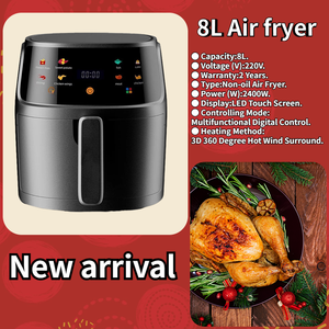 Las Nuevas Freidoras de Aire Multifuncionales sin Aceite, con Vapor, de 8L, con Revestimiento de Acero Inoxidable, Diseño Personalizado Silver Crest - Product Image 2