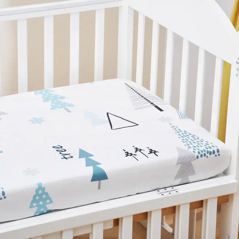 FEO Drap-housse de lit de bébé en coton élastique et imperméable à l'air avec impression colorée personnalisée