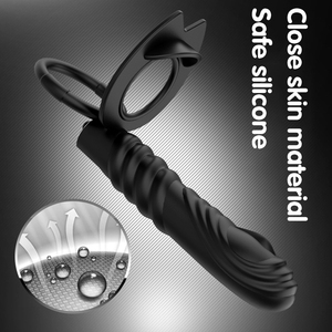 Çift delikli silikon yanlış <span class=keywords><strong>Penis</strong></span> Anal Plug erkek Posterior vestimasturbation mastürbasyon cihazı oyuncak yetişkin seks ürünleri - Product Image 4