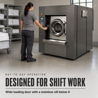 Mesin Cuci Laundry 50kg Soft Mount Washer Extractor dengan Kunci Pintu Elektronik, Drum Tanpa Sambungan Las, Desain yang Ditingkatkan, OEM Grosir