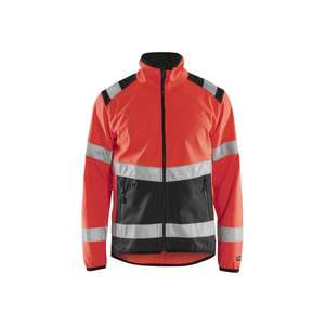 BLAKLADER - 487725165599XS Chaqueta Softshell Hi-Vis Rojo/Negro-EAN 7330509514399 ROPA DE TRABAJO DE 2017 - Product Image 1