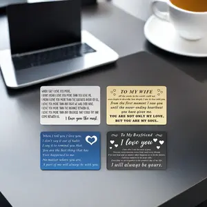 Ywganggu Fabrik Mode Großhandel Visitenkarten leer mit Logo kreative romantische gravierte Metall-Quadrat-Visitenkarten Angebote
