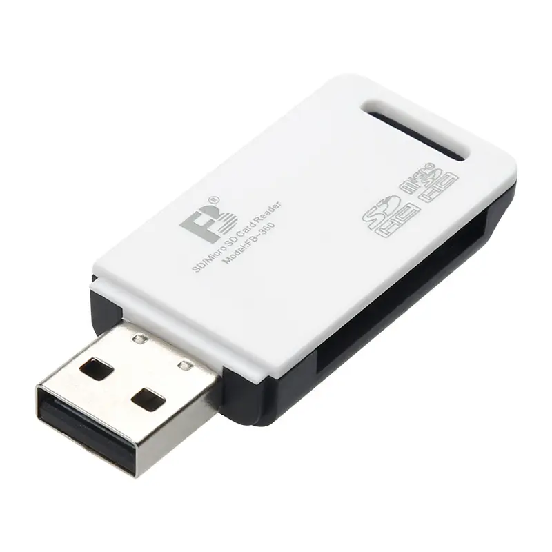 Fosoto Đầu đọc thẻ tốc độ cao USB 2 trong 1 thông dụng cho máy tính xách tay USB máy tính MACBOOK đầu đọc thẻ nhớ SD TF đa năng