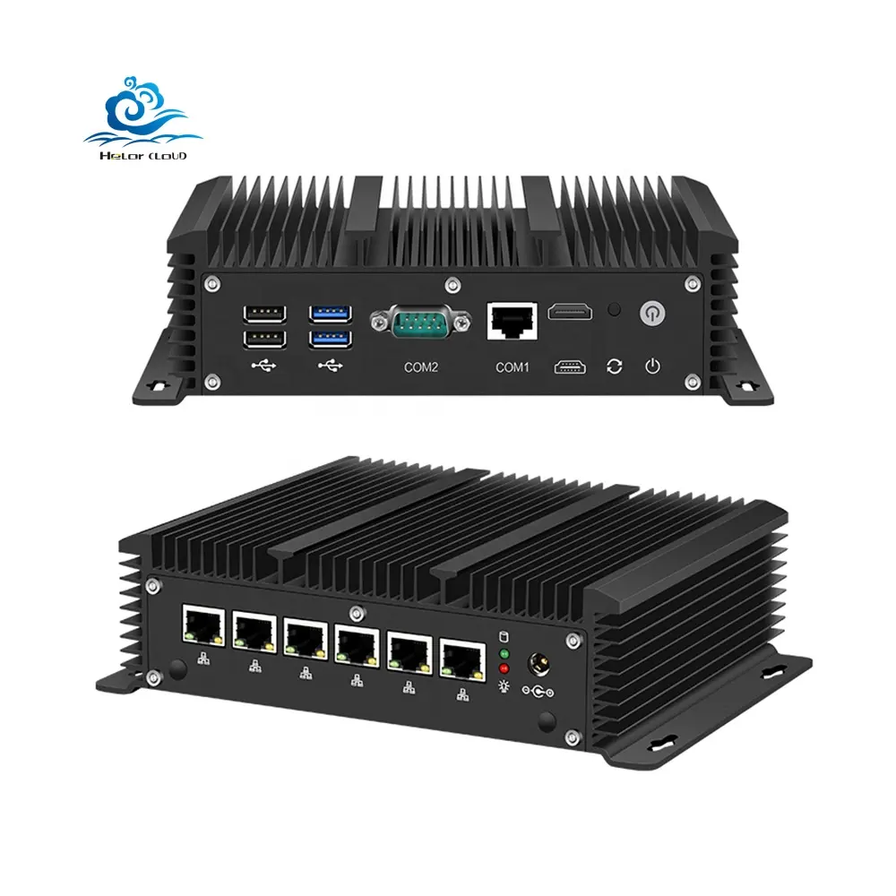 HLY Pfsense In-tel Ce-leron 2955U/3865U/J1900 Firewall 2*RS323 Server Network Security Appliance Router Desktop Mini PC
