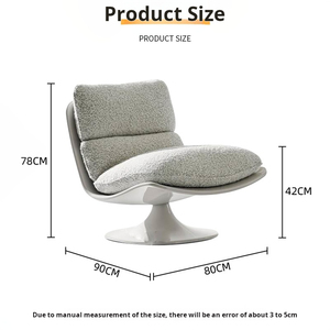 Hiện đại sang trọng da vải phòng chờ ghế đơn lười biếng phòng ngủ thư giãn sofa thấp tay vịn ngả giọng ghế cổ phong cách thiết kế - Product Image 5