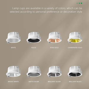 Spots encastrés LED COB 3 pouces anti-éblouissement, profil en aluminium, dimmables, usage intérieur, CRI 90 élevé, design européen, SMD - Product Image 6
