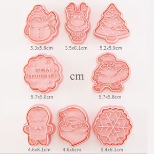 8pcs/set Custom Bakeware Cake Decoration <b>Tools</b> Biscuit Mould Christmas Cartoon Pastry Sandwich Plastic <b>Cookie</b> Cake Cutters - Product Image 6