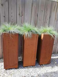 Pots de plantes en acier corten jardinière en métal jardinière rectangulaire en acier maceteros grandes - Product Image 3