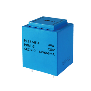Transformador de Bajo Ruido con Aislamiento de Clase B Sellado con Epoxi YHDC PE2824F-I, Montaje en PCB, 4VA, 110/220/230/380V CA, Certificado UL94-V0 CE/RoHS - Product Image 1