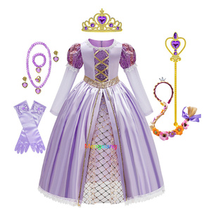Princesa Tangled Rapunzel disfraz fantasía niñas bautizo vestido princesa niña Halloween fiesta cumpleaños Navidad Carnaval - Product Image 6