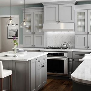Customized American Shaker Style Wooden Kitchen Cabinet With Island for Home <b>Decor</b>-Made From Durable <b>Panel</b> Material - Product Image 1