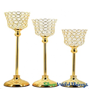 Nouveau bougeoir en cristal plaqué or, décoration de mariage, bougeoir, décoration de la maison, prix bas, offre spéciale - Product Image 4