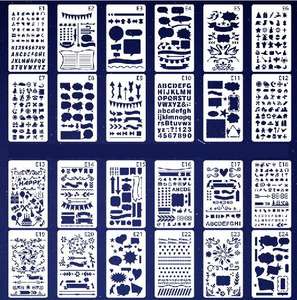 Plantillas de Estarcido para Dibujo Creativo PET 0.25mm OEM, Herramientas de Pintura DIY para Niños - Product Image 3