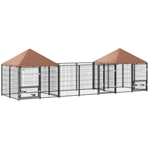Casa para Mascotas de Nuevo Diseño, Dos Habitaciones, Caseta para Perros de Alta Calidad con Revestimiento de <span class=keywords><strong>PVC</strong></span>, Caseta para Perros de Ensamblaje Rápido en Venta - Product Image 1