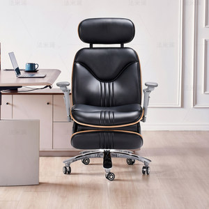 Fauteuil de Direction Moderne en Cuir PU avec Appui-tête Réglable, Roulettes Pivotantes et Design Multifonctionnel pour Usage Domestique et Commercial - Product Image 2
